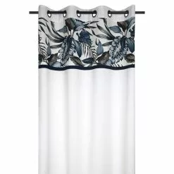 Lovely Casa Rideau à œillets 140x260 Cm Paraiso Bleu Coton