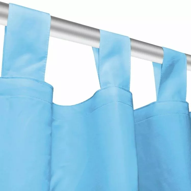 VIDAXL Rideau Occultant Avec Boucles 2 Pcs 140 X 245 Cm Turquoise – Image 4