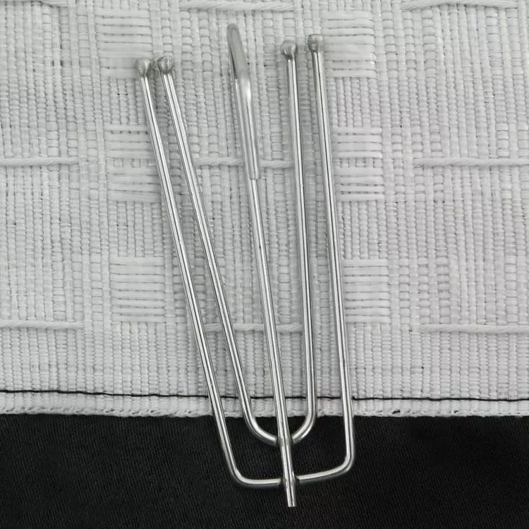 VIDAXL Rideaux Occultants Aspect Lin Avec Crochets 2pcs Noir 140x225cm – Image 3