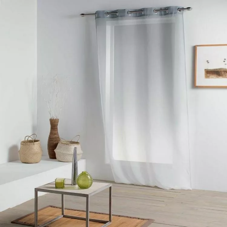 Paris Prix Rideau Voilage Vitalia 140x260cm Gris