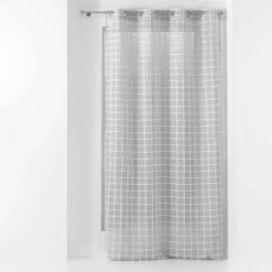 Paris Prix Rideau Voilage à Œillets Karrona 140x240cm Gris