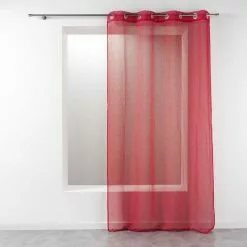 Paris Prix Rideau Voilage Étamine Telma 140x280cm Rouge