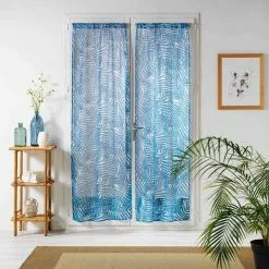 Paris Prix Paire De Voilages Eucalys 70x240cm Bleu