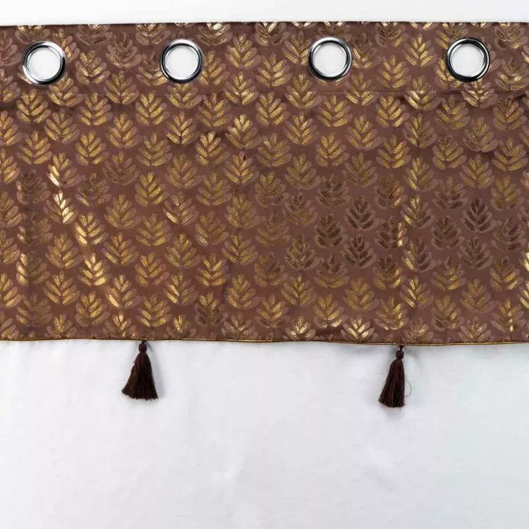 Paris Prix Rideau Voilage à Œillets Evie 140x240cm Choco – Image 3