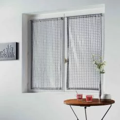 Paris Prix Paire De Voilages Maille Adria 60x90cm Gris