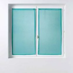 Paris Prix Paire De Voilages Sandra 60x160cm Bleu
