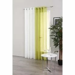 ATMOSPHERA Voilage Rayures - 140 X 240 Cm - Anis