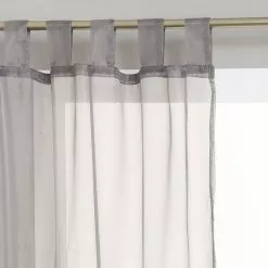 ATMOSPHERA Paire De Voilages Pattes 140x240 Cm Gris