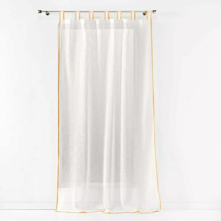 Paris Prix Rideau Voilage Ă Passants Casalina 140x280cm Blanc & Jaune