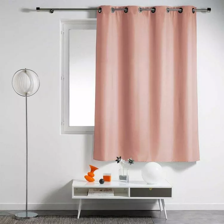 Paris Prix Rideau à Œillets Essentiel 140x180cm Rose Poudré