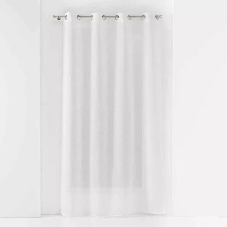Paris Prix Rideau Voilage à Œillets Sandra 140x180cm Blanc