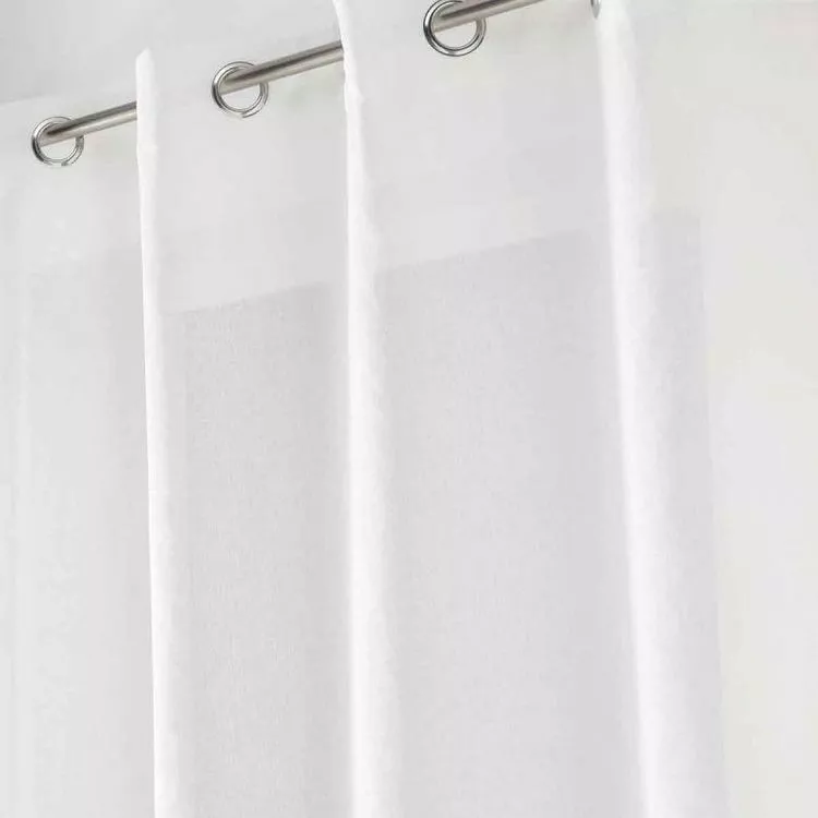 Paris Prix Rideau Voilage à Œillets Sandra 140x180cm Blanc – Image 2