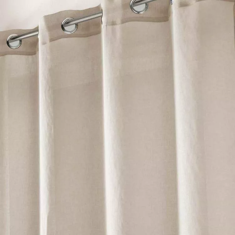 Paris Prix Rideau Voilage à Œillets Sandra 140x280cm Lin – Image 2
