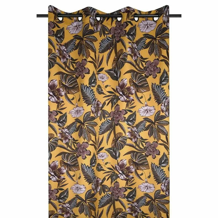 Lovely Casa Rideau à œillets Occultant 140x260 Cm Curiosity Moutarde