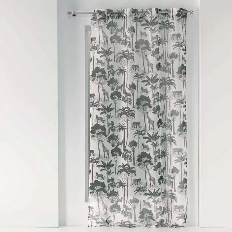 Paris Prix Rideau Voilage à Œillets Manapany 140x240cm Kaki