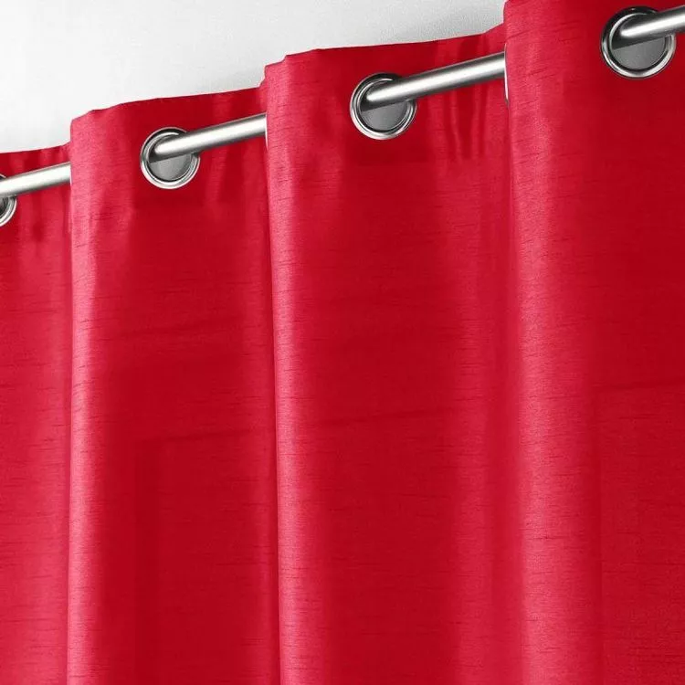 Paris Prix Rideau Ă Oeillets Shana 140x240cm Rouge â Image 2