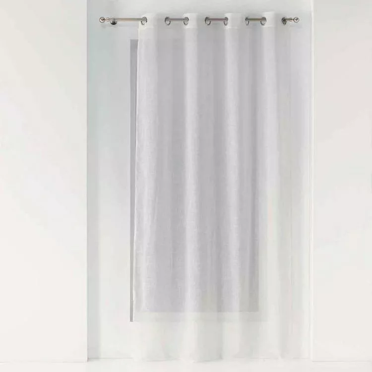 Paris Prix Rideau Voilage à Œillets Zazy 140x280cm Blanc