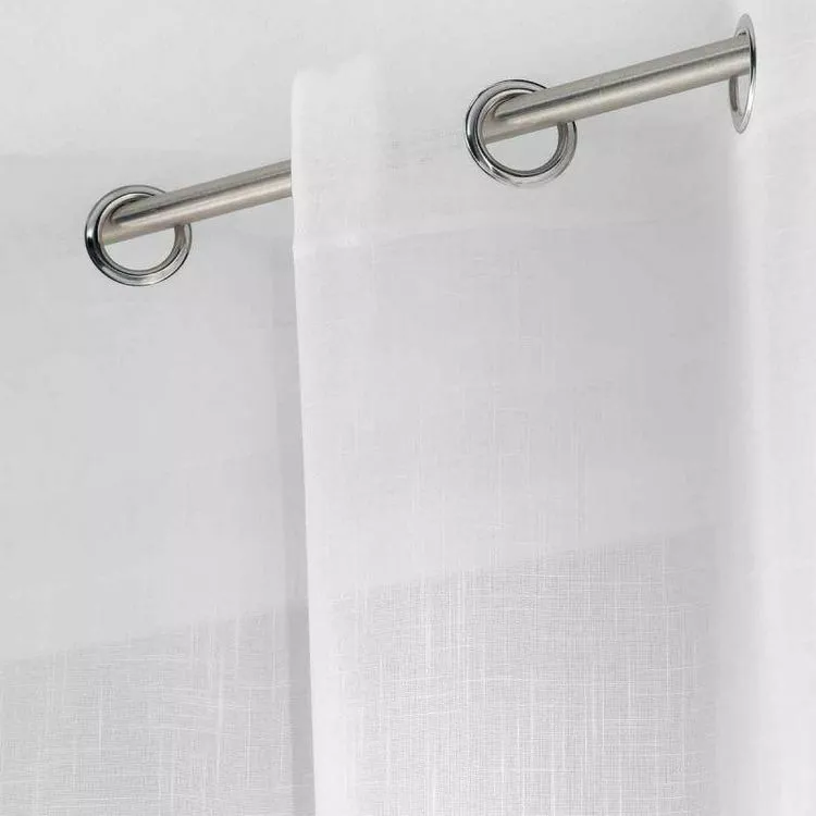Paris Prix Rideau Voilage à Œillets Zazy 140x280cm Blanc – Image 2