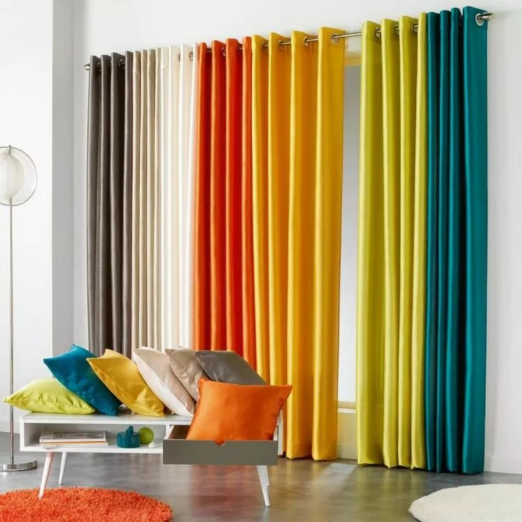 Paris Prix Rideau Ă Oeillets Shana 140x240cm Rouge â Image 6