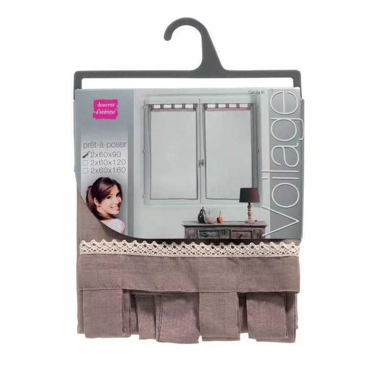 Paris Prix Paire De Voilages Camilla 60x90cm Lin – Image 2