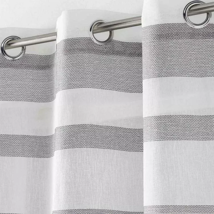 Paris Prix Rideau Voilage à Œillets Palerma 140x280cm Blanc – Image 2