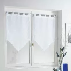 Paris Prix Paire De Voilages Lisséa 45x120cm Blanc
