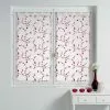 Paris Prix Paire De Voilages Petite Fleur 60x120cm Blanc & Rouge
