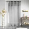 Paris Prix Rideau Voilage Olonne 140x240cm Gris