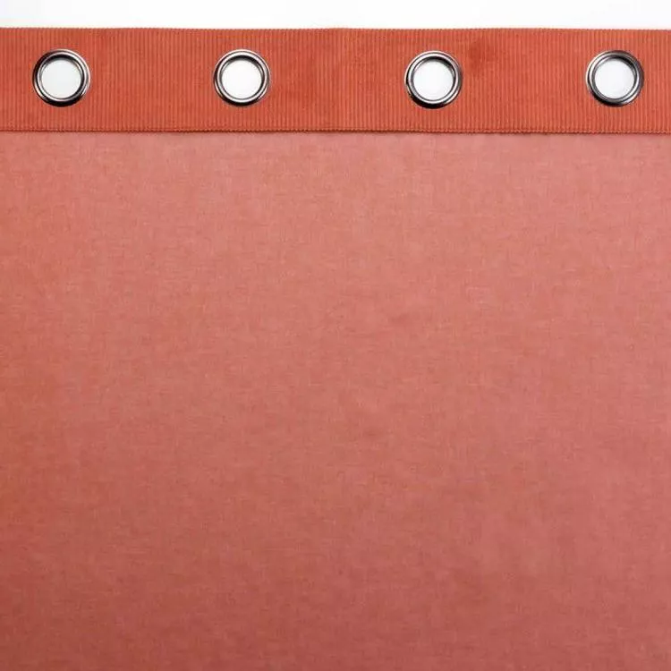 Paris Prix Rideau Voilage à Œillets Casual 140x240cm Terracotta – Image 3
