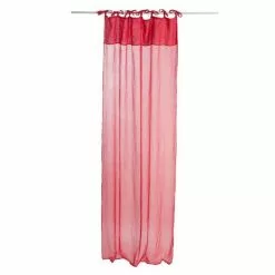 Paris Prix Rideau Voilage Faded 140x290cm Rouge