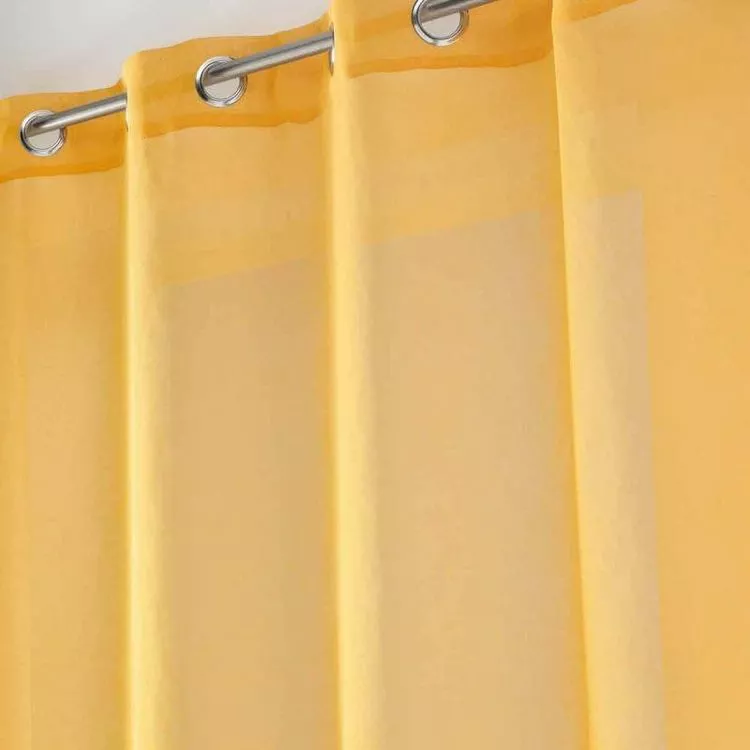 Paris Prix Rideau Voilage à Œillets Sandra 140x180cm Jaune – Image 2