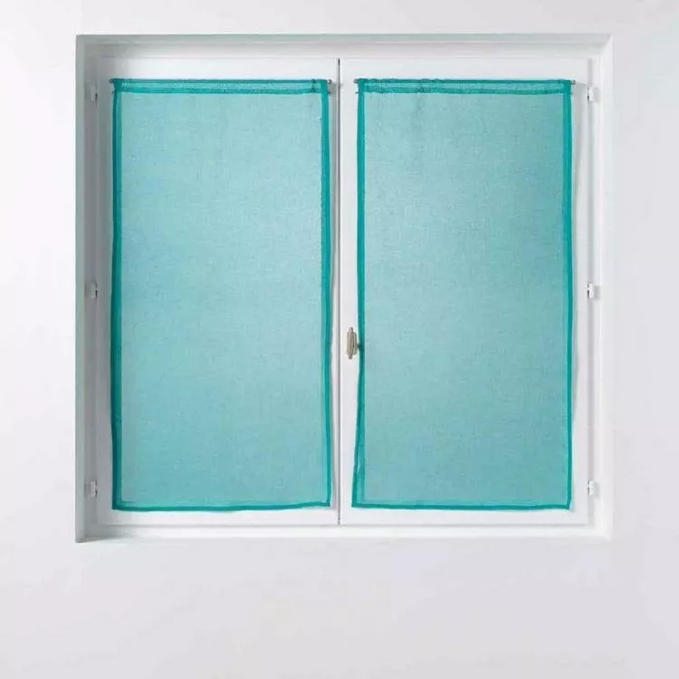 Paris Prix Paire De Voilages Sandra 60x120cm Bleu