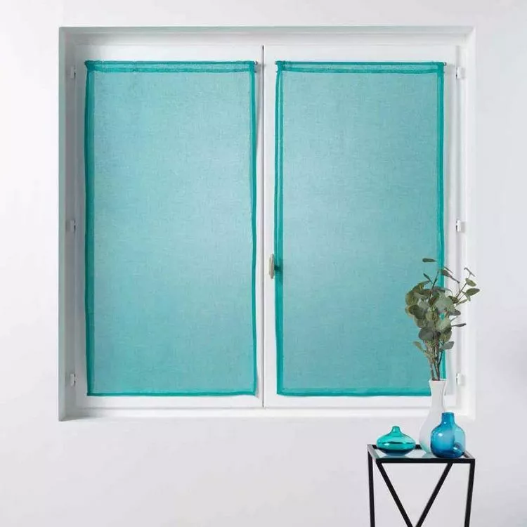 Paris Prix Paire De Voilages Sandra 60x120cm Bleu – Image 3