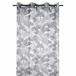 Lovely Casa Voilage à œillets 135x260 Cm Brasil Noir