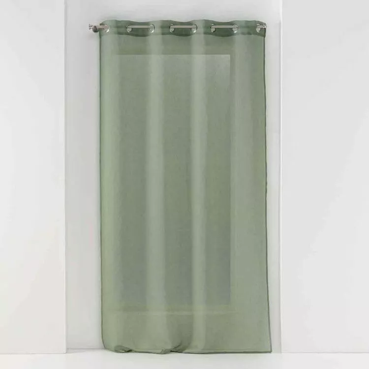 Paris Prix Rideau Voilage à Œillets Sandra 140x240cm Kaki