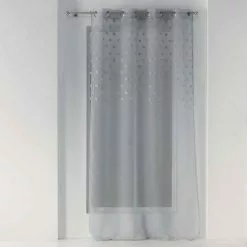 Paris Prix Rideau Voilage à Œillets Mélusine 140x240cm Gris