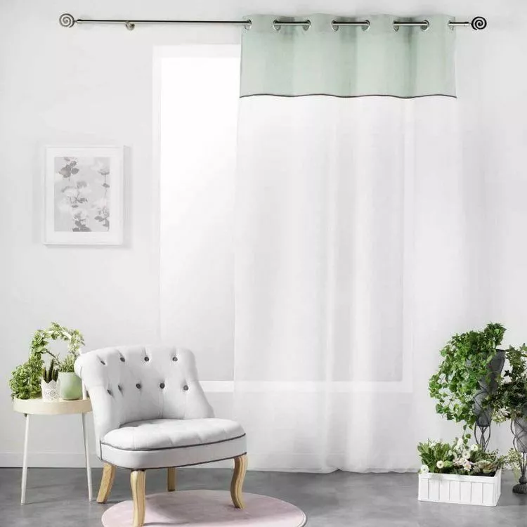 Paris Prix Rideau Voilage à Œillets Jolibel 137x240cm Menthe – Image 5