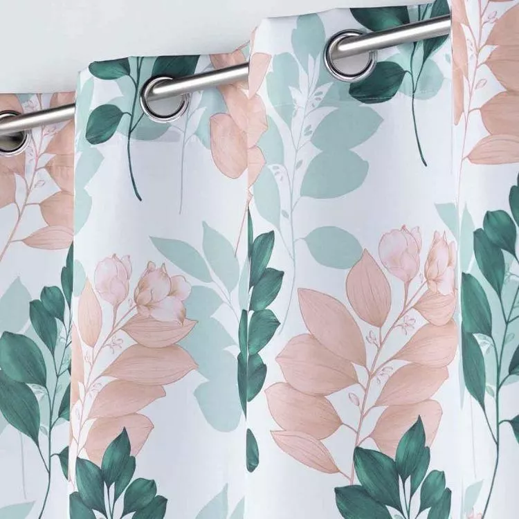 Paris Prix Rideau à Œillets Belline 140x280cm Blanc & Émeraude – Image 2