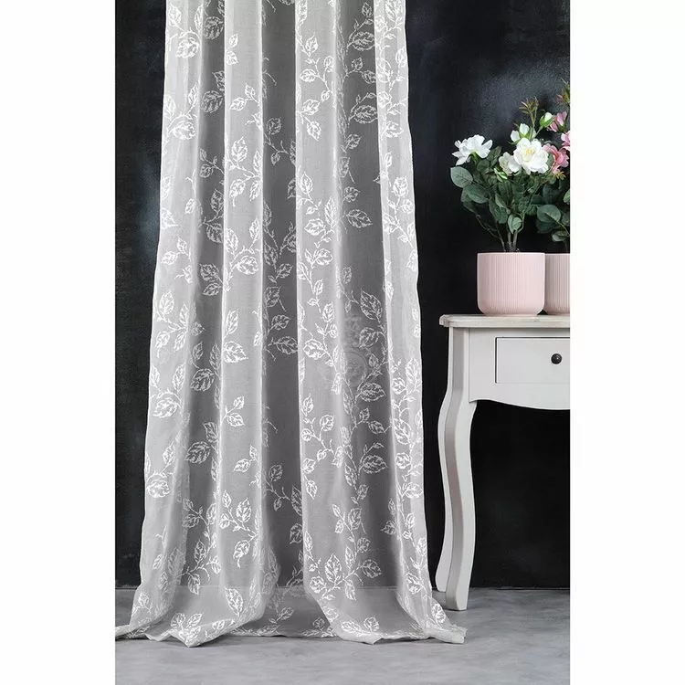 Lovely Casa Voilage à œillets 140x260 Cm Brome Perle – Image 3