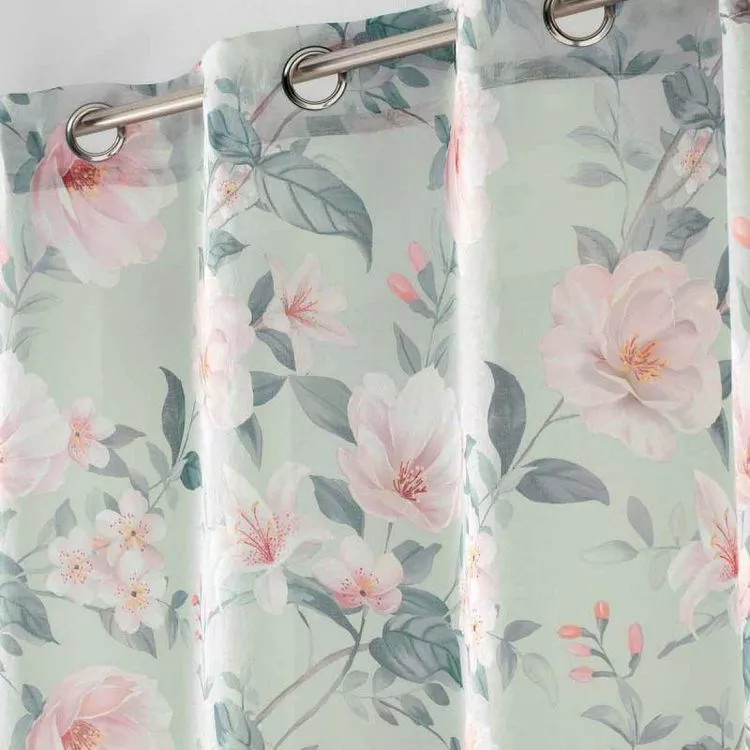 Paris Prix Rideau Voilage ImprimĂ© Alissia 140x280cm Menthe â Image 2