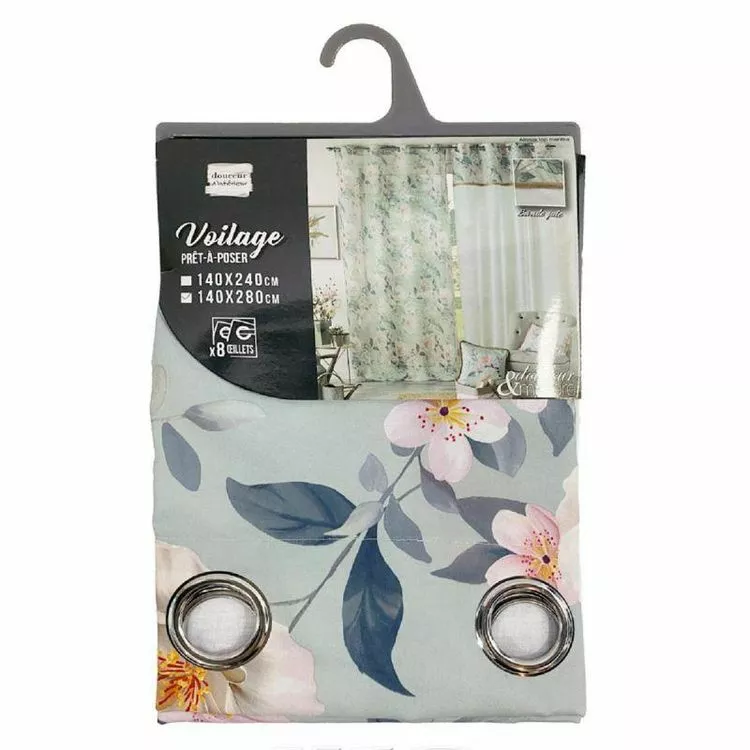 Paris Prix Rideau Voilage ImprimĂ© Alissia 140x280cm Menthe â Image 4