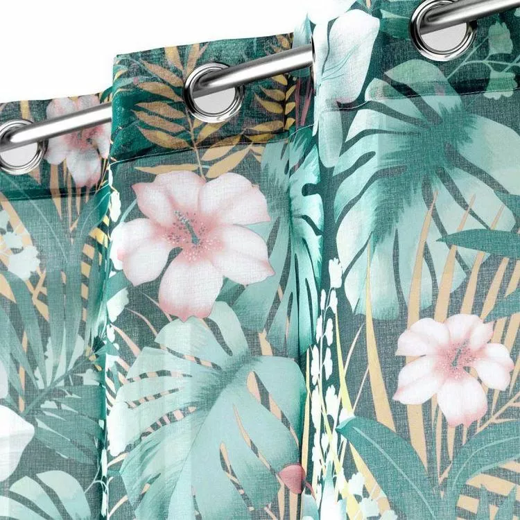 Paris Prix Rideau Voilage à Œillets Kelly 140x280cm Bleu – Image 2