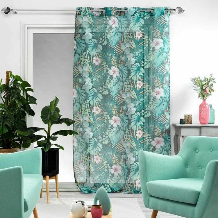 Paris Prix Rideau Voilage à Œillets Kelly 140x280cm Bleu – Image 3