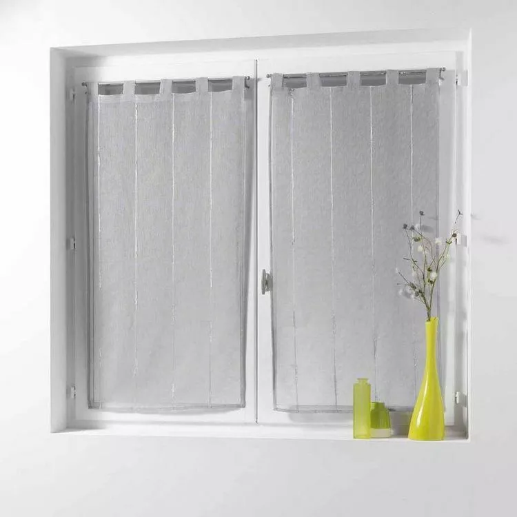 Paris Prix Paire De Voilages Linahe 90x120cm Gris