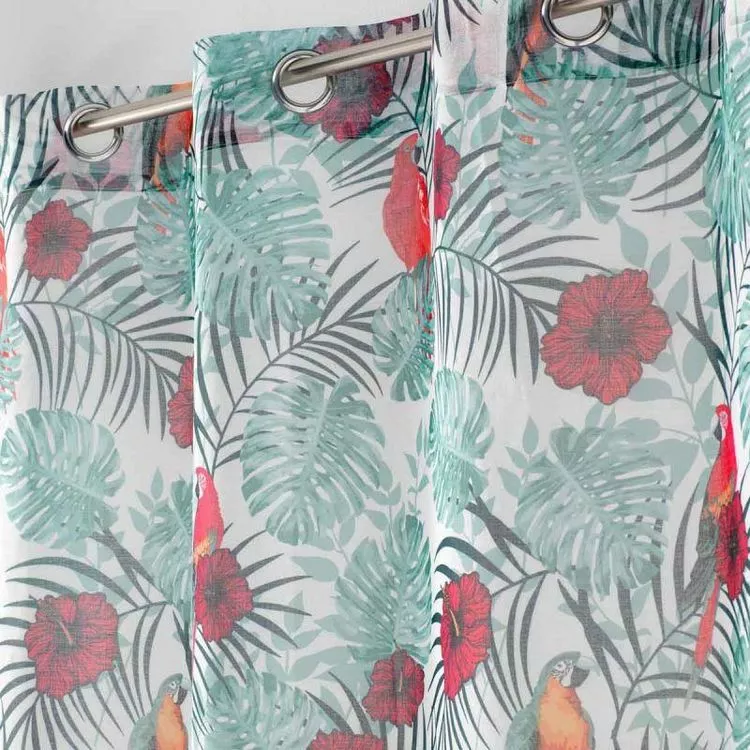 Paris Prix Rideau Voilage à Œillets Caracas 140x240cm Blanc – Image 2