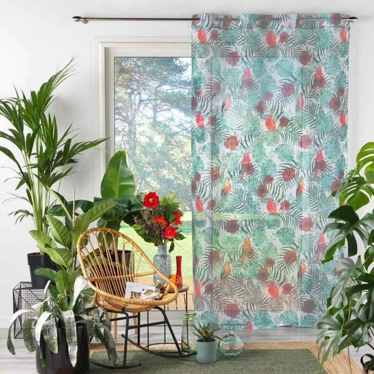 Paris Prix Rideau Voilage à Œillets Caracas 140x240cm Blanc – Image 3