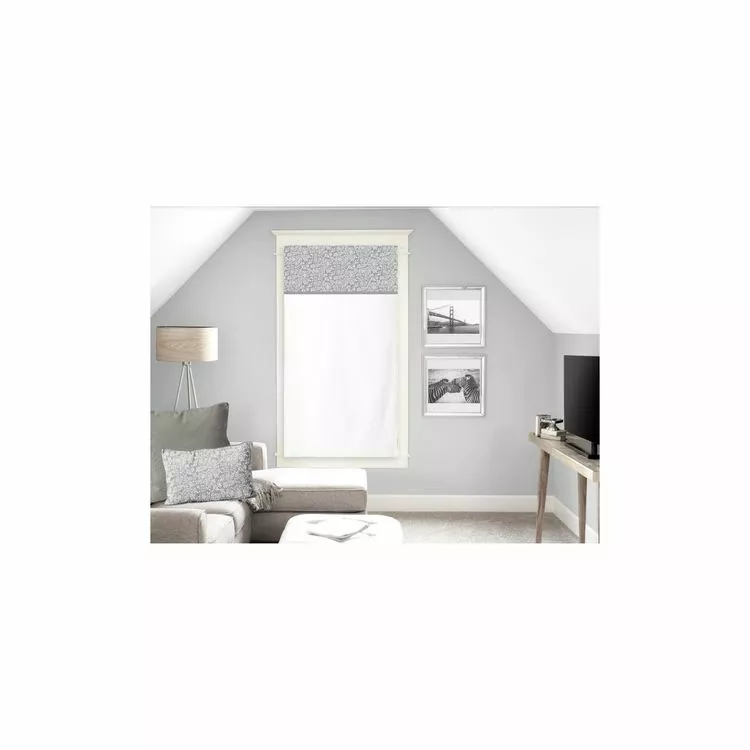 Soleil D'ocre Voilage Porte-fenĂȘtre Pur Coton 70x200 Cm VINTAGE Gris, Par Soleil D'Ocre