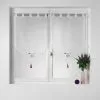 Paris Prix Paire De Voilages Flechette 60x160cm Blanc
