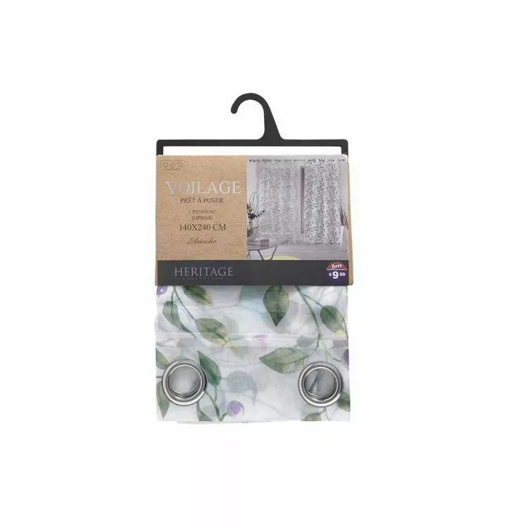 Paris Prix Rideau Voilage à Œillets Ancolie 140x240cm Blanc – Image 2