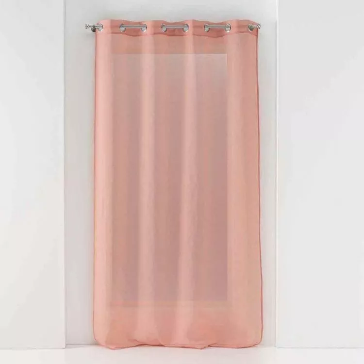 Paris Prix Rideau Voilage à Œillets Sandra 140x280cm Rose